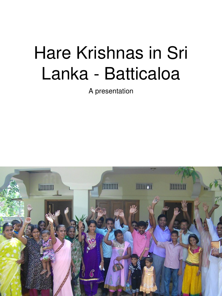Hare Krishnas in Batticaloa, Sri Lanka | PDF