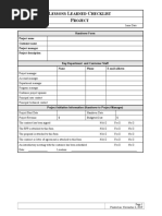 Project Hand Over Form