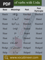 1200 Verbs With Urdu Meanings SET 7