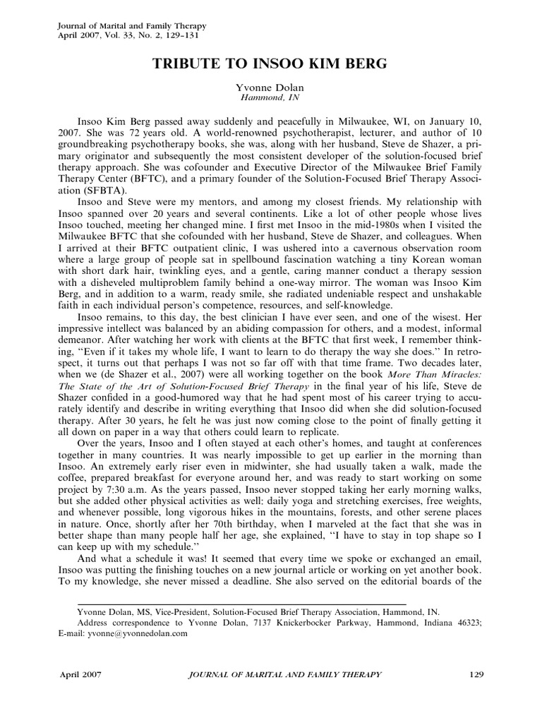 Insoo Kim Berg Yvonne Dolan Pdf – UNZI