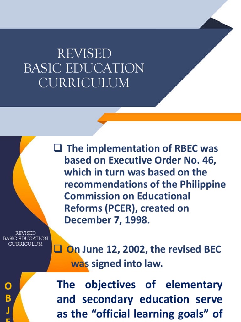 RBEC | PDF | Curriculum | Secondary Education