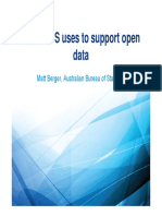Tools ABS Uses To Support Open Data: Matt Berger, Australian Bureau of Statistics