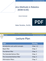 Probabilistics Methods in Robotics (KOM 613E) : Hakan Temeltas, Prof - DR