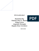 Psychology Repor T Edby: Sheenamaes - Ber Di N Pi Nkysal I Va Joyanneal Mayda Regi Nemaevosot R Os