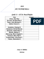 2019 SFC Victory Ball Grade 11 - ICT St. Pascal Baylon: Name Signature