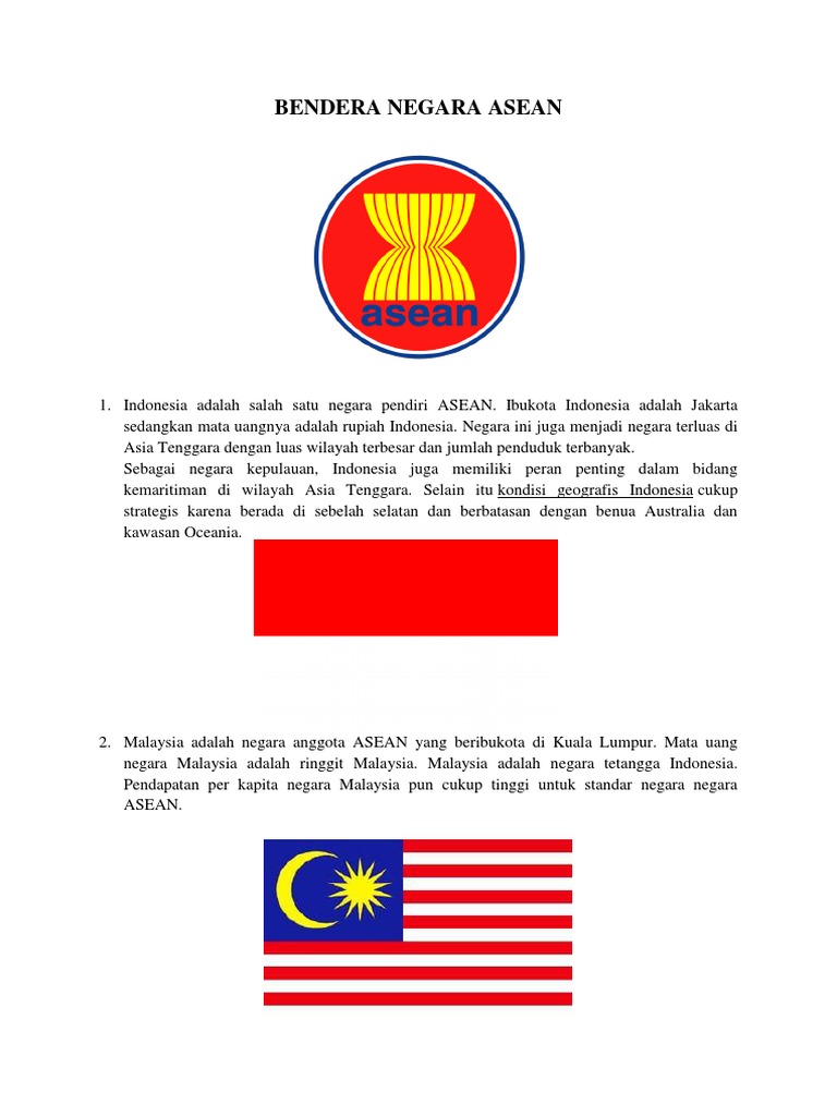 Bendera Negara Asean Dan Keterangan Pdf