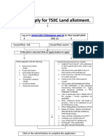 How To Apply For TSIIC Land Allotment