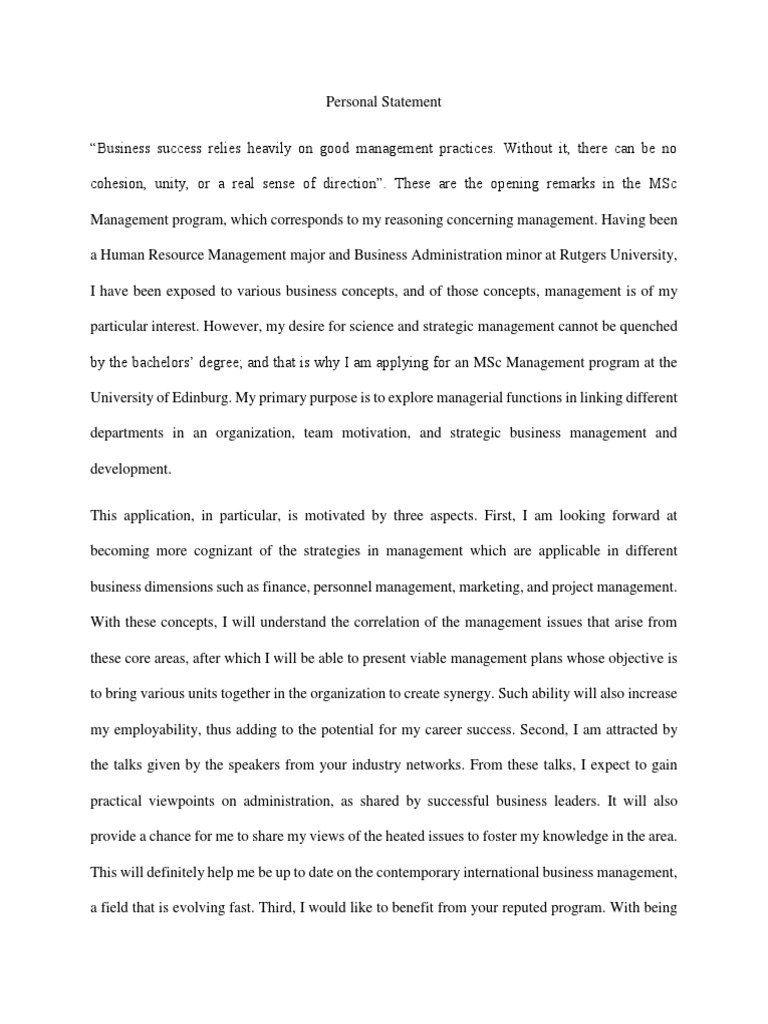 personal-statement-human-resource-management-leadership