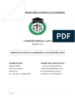 Constitutional Law I: Dr. Ram Mahohar Lohiya National Law University