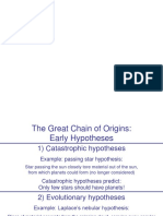 The Great Chain of Origins: Early Hypotheses of Planetary Formation