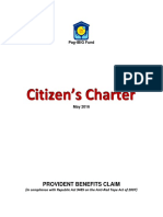 Citizens Charter - Provident Benefits Claim - May 2016