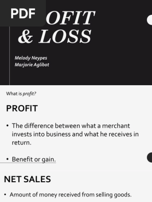 Profit & Loss BM ppt