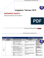 Pengajaran Tahunan Matematik Tahun 5 2019