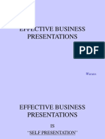 Effective Business Presentations: Warans