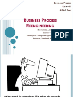 Usiness Rocess Eengineering: Business Process Unit - III Mca I Year