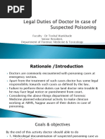 Legal Duties of Doctor in Poisoning