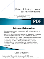 Legal Duties of Doctor in Poisoning
