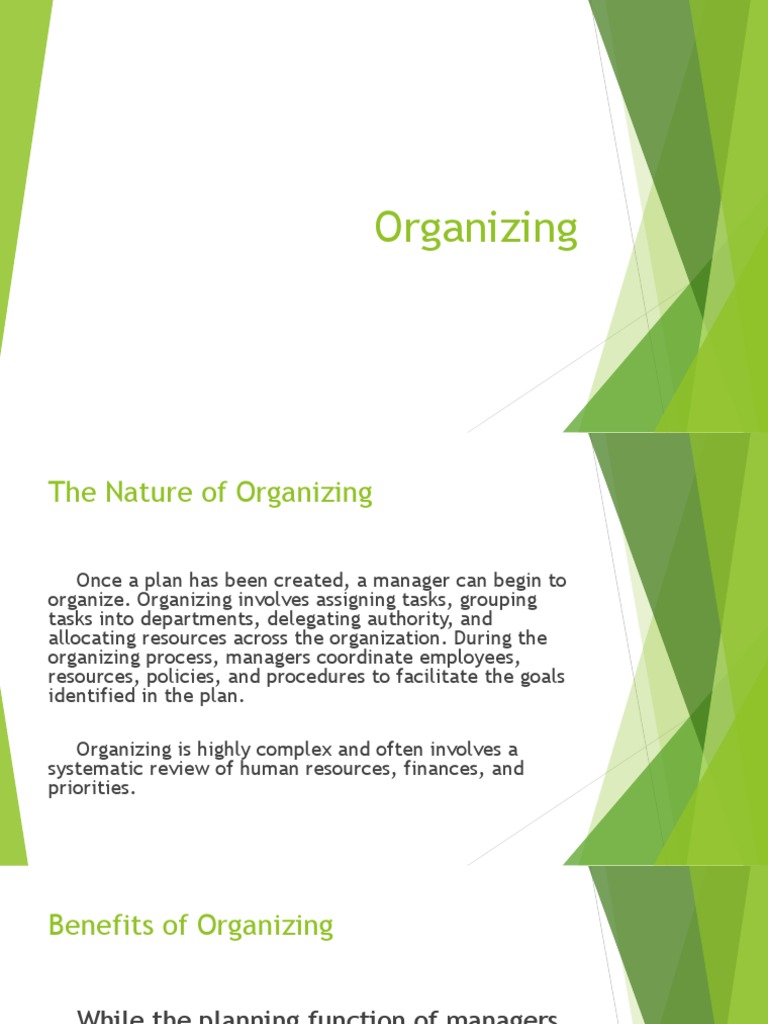 Understanding Organizing in Management | PDF | Organizational Structure ...