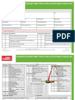 JH FRM Pae 001 28 Concrete Boom Pump Truck Plant Pre Acceptance Checklist