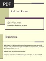 Risk and Return