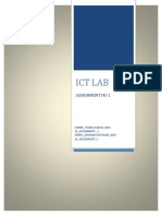 Ict Lab: Assignment No 1