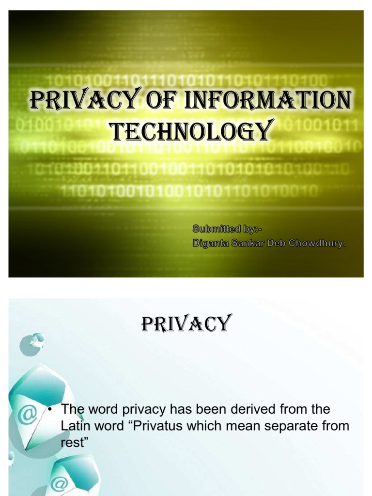 Privacy of Information Technology | PDF