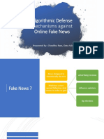 Algorithmic Defense Mechanisms Against Online Fake News