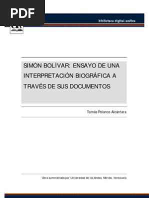 Vida De Simon Bolivar - 