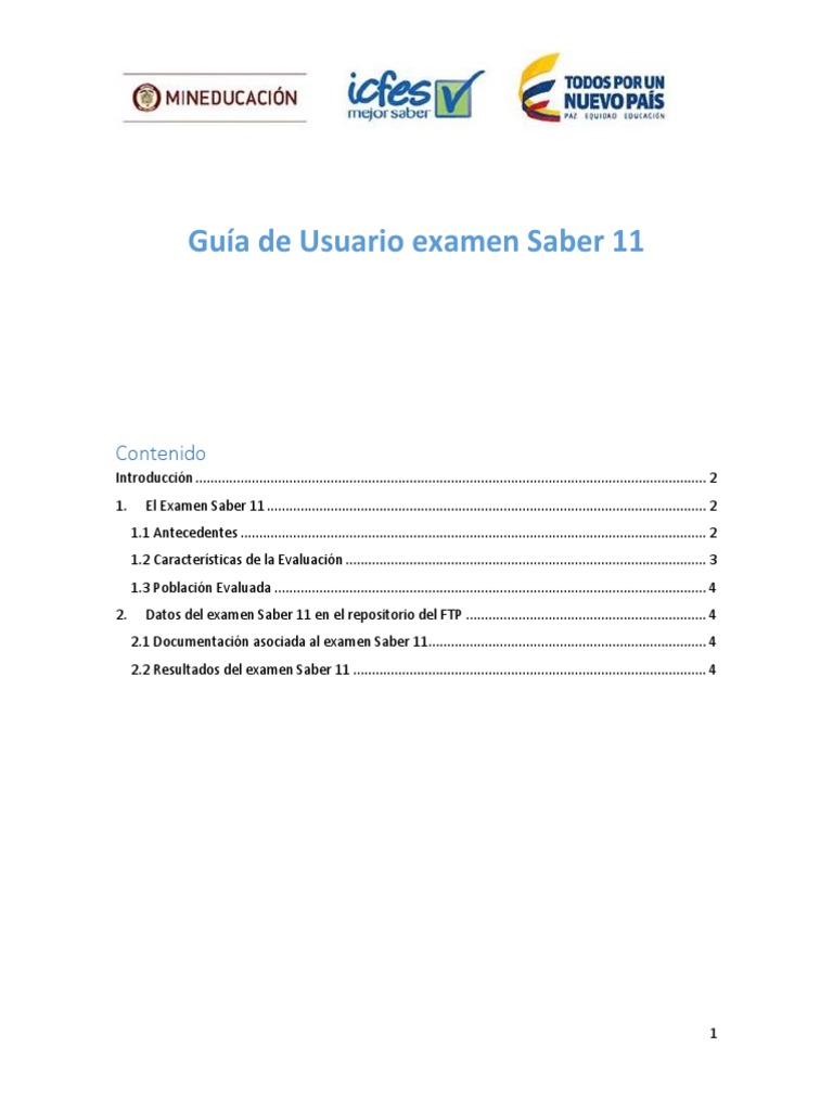 Guía del Examen Saber 11 2026 | PDF | Prueba (evaluación) | Prueba / examen