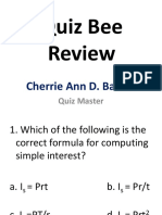 review in General Mathematics ( Quiz bee )