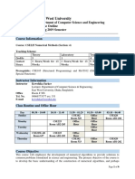 CSE225 Numerical Methods Course Outline EWU Spring 2019