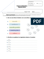 Prueba Agosto Matemática 2°básico