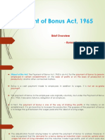 Payment of Bonus Act, 1965