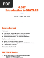 6.057 Introduction To MATLAB