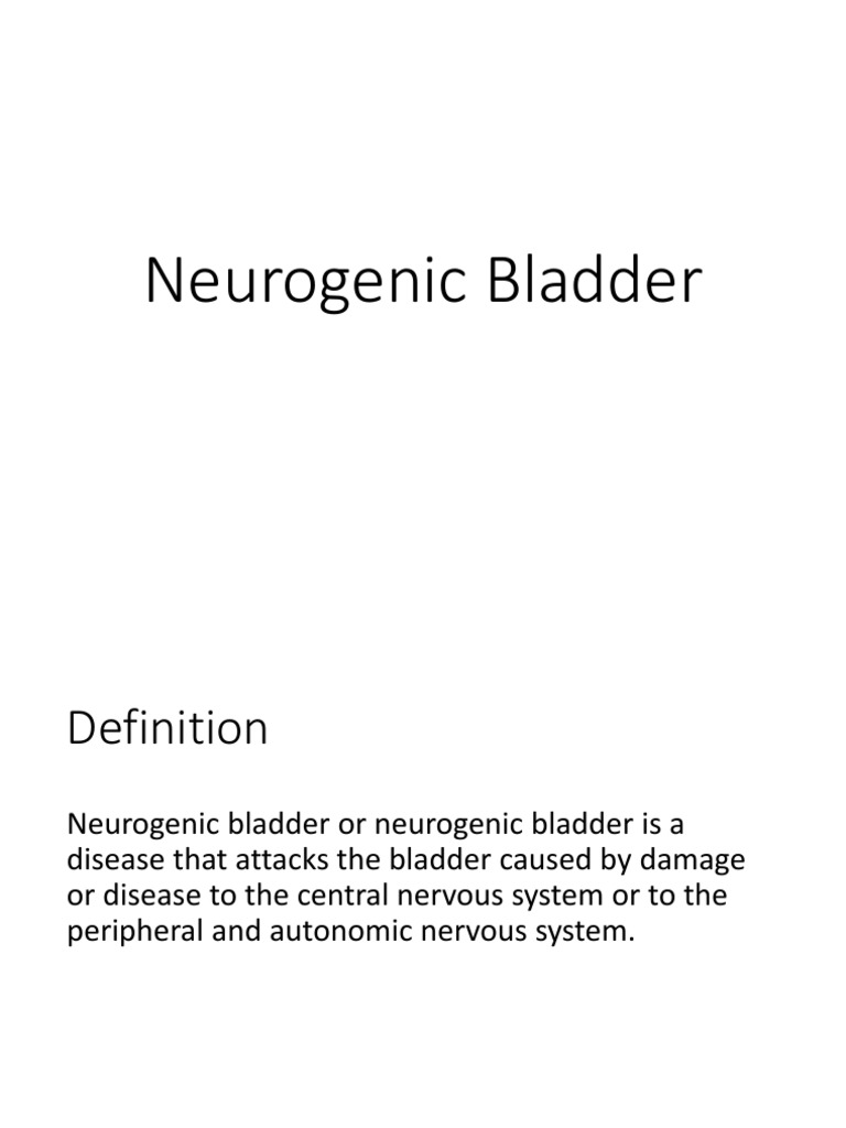 Neurogenic Bladder | PDF | Urinary Bladder | Urination