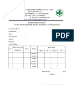 Formulir Monitoring Status Fisiologi Pasien Selama Anastesi Lokal