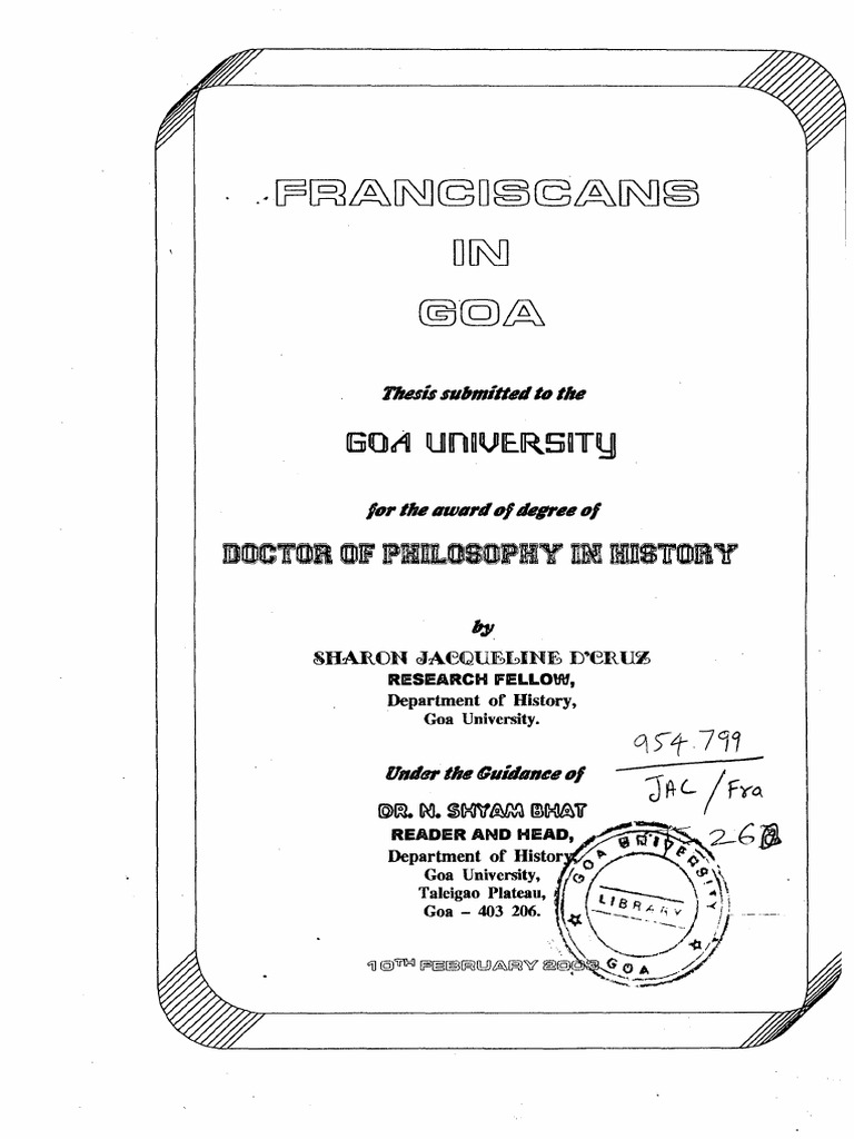 D Cruz S J 03 Pdf Missionary Lds Church Catholic Church