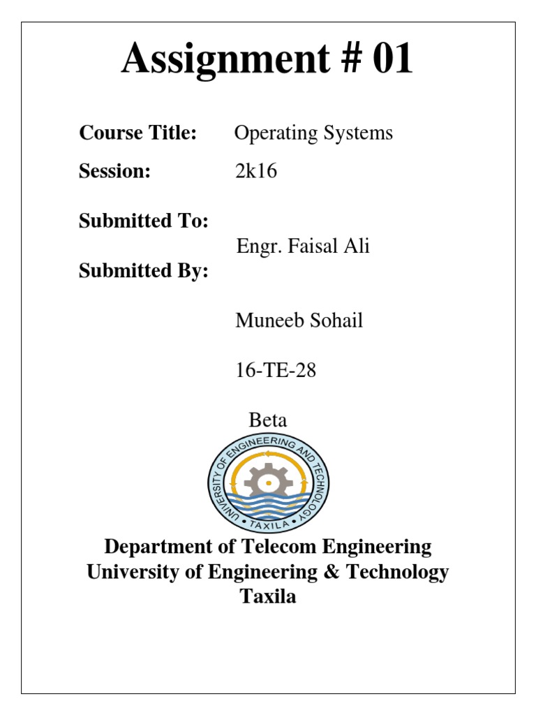 Assignment Front Page | PDF | Cloud Computing | Embedded System