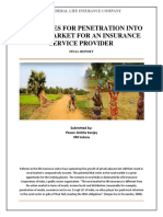 Strategies For Penetration Into Rural Market For An Insurance Service Provider
