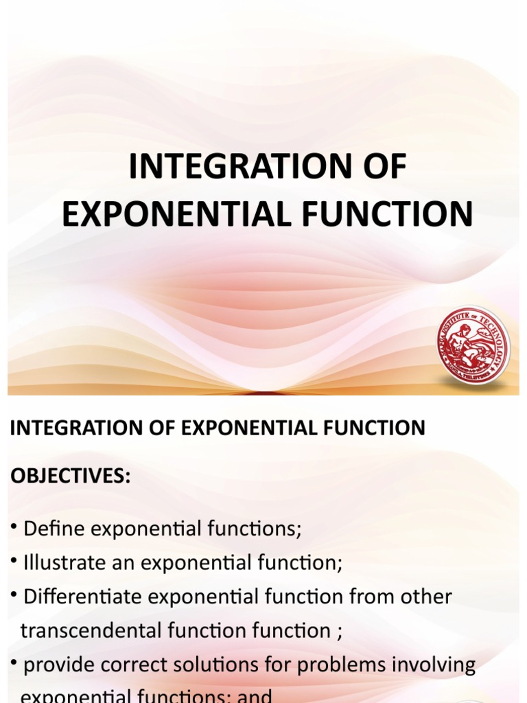 Math22 - Lesson 5 Integration of Exponential Function | PDF | Integral ...