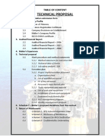 Technical Proposal: Table of Content