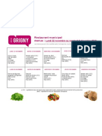 Menu du restaurant municipal du 22 novembre au 3 décembre 2010