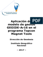 Instructivo Modelo Geoidal GEOIDE-Ar16 Programa Topcon Magnet Tools