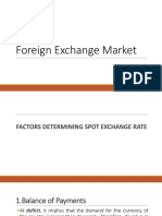 Determinants of Foreign Exchange Market