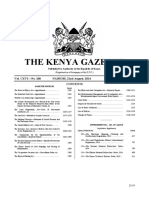 The Kenya Gazette: Vol. CXVI-No. 100 NAIROBI, 22nd August, 2014 Price Sh. 60