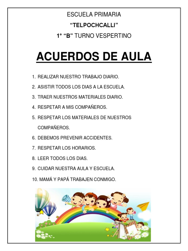 Acuerdos De Aula Pdf