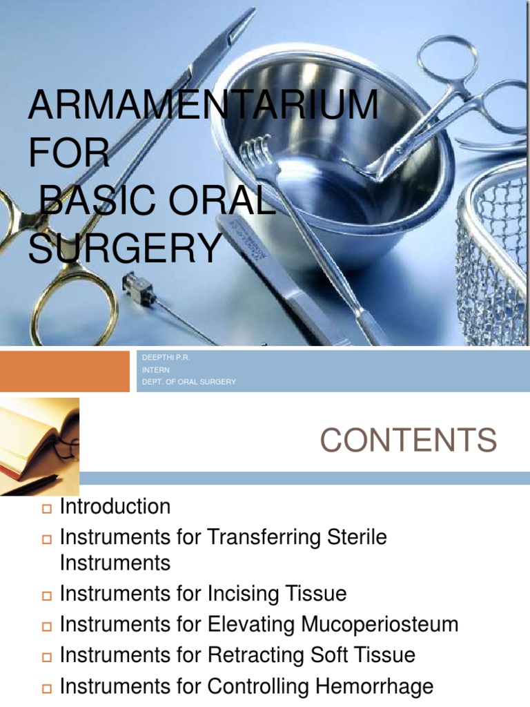 Oral Surgery Instrumentation Guide | PDF | Surgical Suture | Tooth