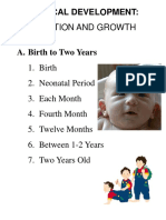 Maturation and Growth: Physical Development