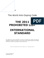 WADA Prohibited List 2011 en