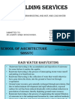 School of Architecture SBSSTC: Topic: Rainwaterharvesting and Hot and Cold Water